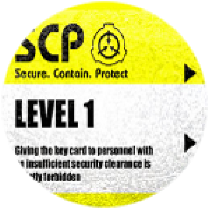 SCP Level 1 Keycard Roblox Item - Rolimon's