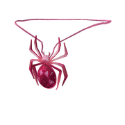 Neon Pink Spider Necklace