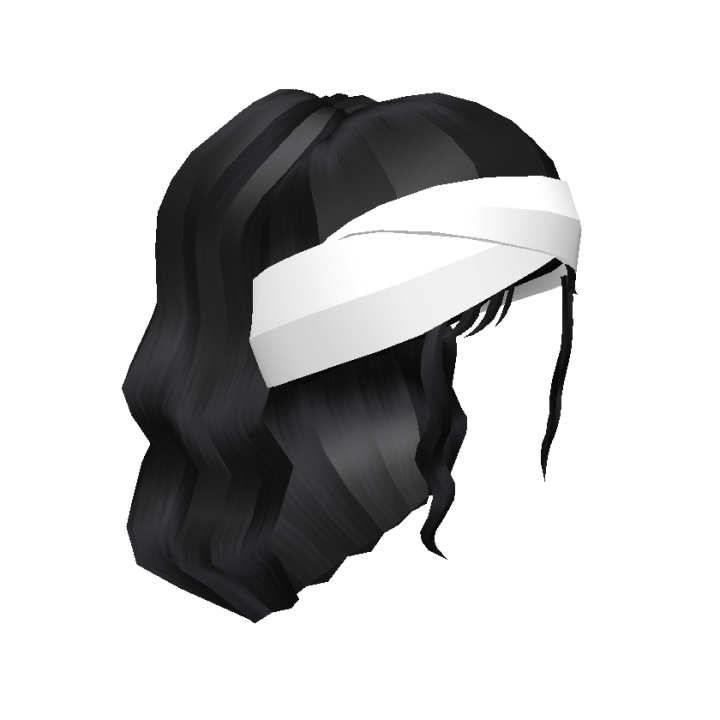 Wavy Ponytail Headband Black Roblox Wiki Fandom - brown ponytail roblox