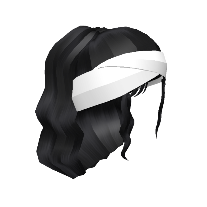 Wavy Black Hair - Roblox