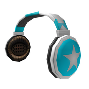 Neon Blue Star Headphones