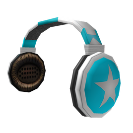 Neon Blue Star Headphones