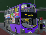 紫荊巴士派出配備Wright Gemini車身的富豪B9TL (UN9441) 行走A84線