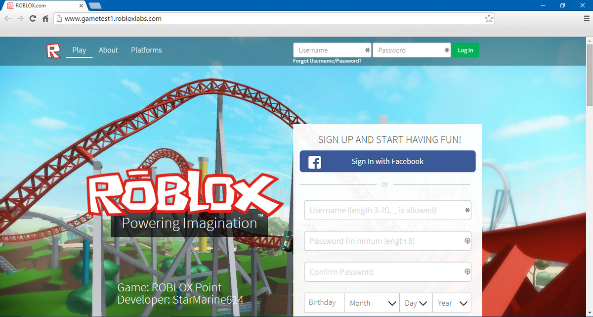 Roblox sign in