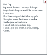 The researcher's, Illuminus, final words