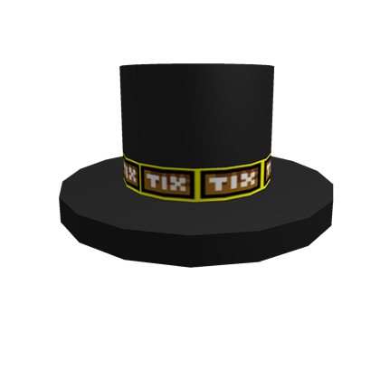 Ticket Banded Top Hat Roblox Wiki Fandom - black top hat roblox id