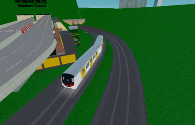 2 car train upper view