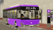 87R線首航當日紫荊巴士派出猛獅A66 City Smart (WT1163) 行走此路線