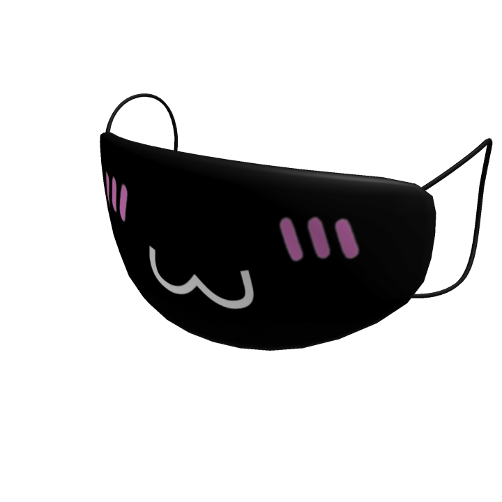Black Kawaii Face Mask Roblox Wiki Fandom - roblox cat mask id