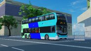 披上龍蒲兩週年特別塗裝的ADL Enviro500 MMC 12M（M6L1／YP2375）正在行走此路線