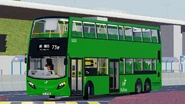 73B綫用車ADL Enviro500 MMC（5103/TT4738）正準備由女王大馬路轉入文德街