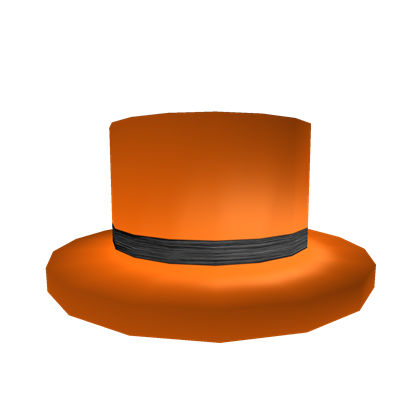 Catalog Black Banded Orange Top Hat Roblox Wikia Fandom - white banded top hat roblox