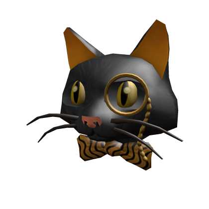 Fancy Black Cat Head Roblox Wiki Fandom - black cat collar roblox