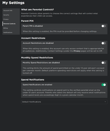 How to enable parental controls on Roblox 13+ accounts