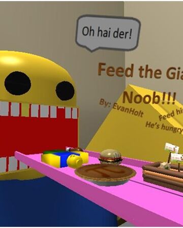 Feed The Giant Noob Roblox Wikia Fandom - hai roblox