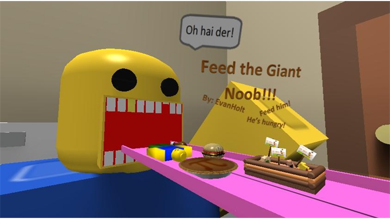 Feed The Giant Noob Roblox Wikia Fandom - get eaten by a noob finished roblox