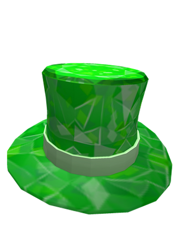 Catalog Sparkle Time Emerald Top Hat Roblox Wikia Fandom - green robux top hat
