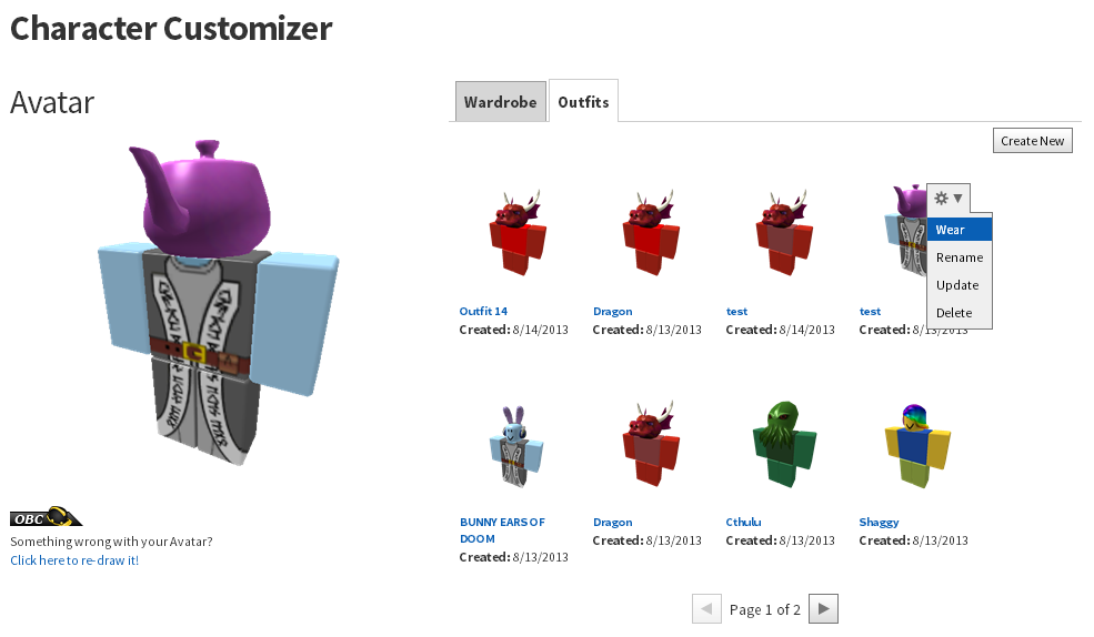 Catalog Avatar Creator, Roblox Wiki