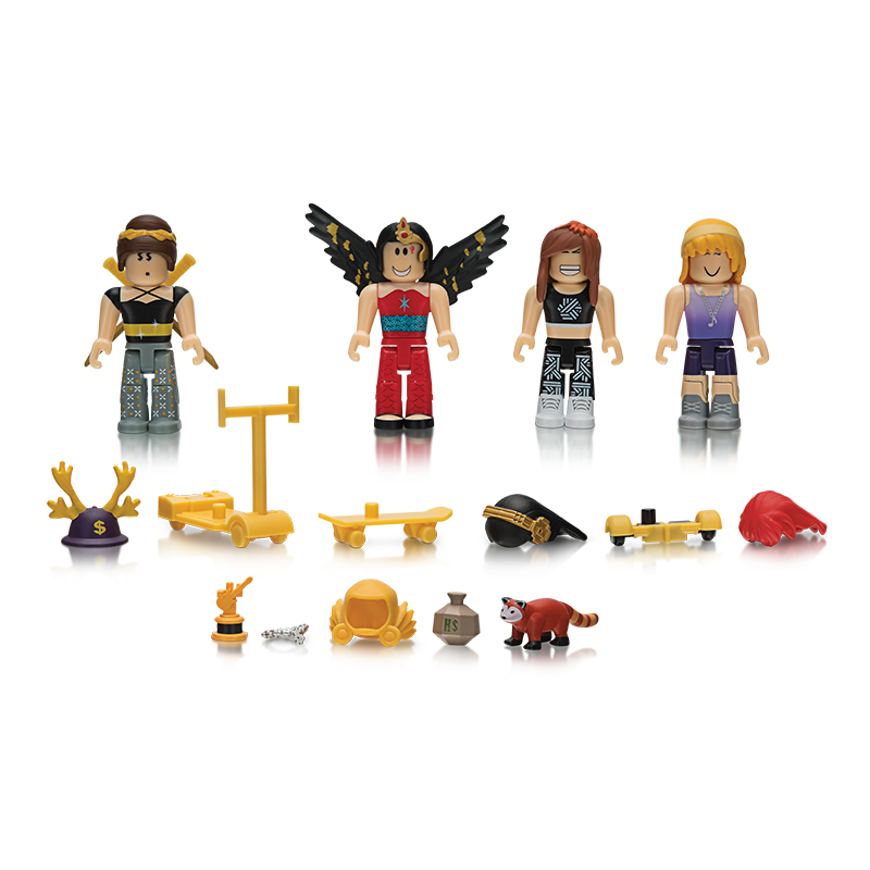 Roblox Action Collection - Dominus Dudes Four Figure Pack [Includes  Exclusive Virtual Item]