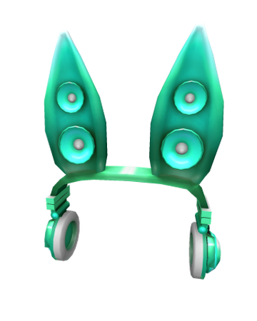 Teal Techno Rabbit Headphones Roblox Wiki Fandom - roblox green headphones