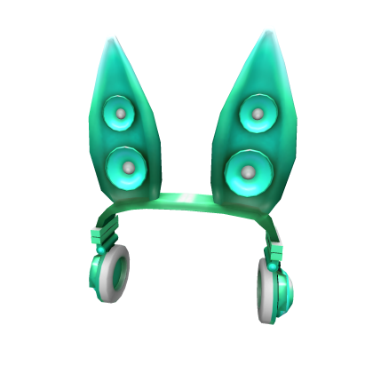 Teal Techno Rabbit Headphones Roblox Wiki Fandom - kesha vs roblox id