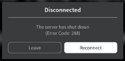 Error 288