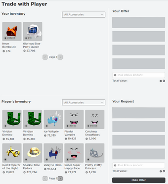 Trade System Roblox Wikia Fandom - roblox robux trade buy