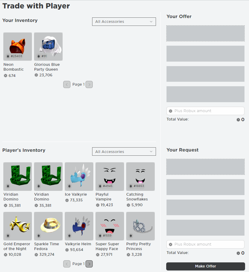 Trade System Roblox Wiki Fandom - can you trade clothes on roblox