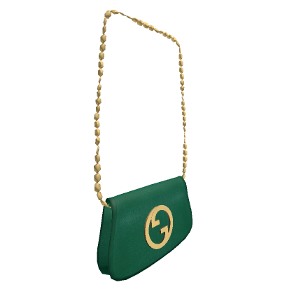 Gucci: Green Interlocking G Blondie Shoulder Bag