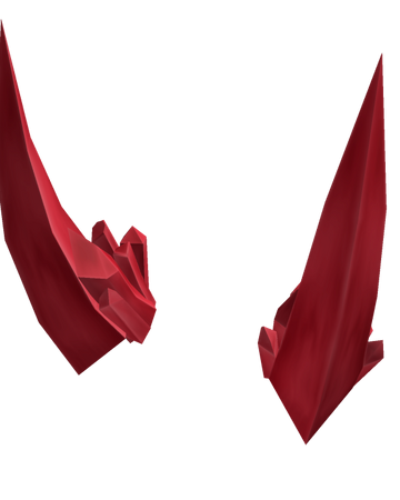 Catalog Large Crystallized Horns Roblox Wikia Fandom - red horns roblox