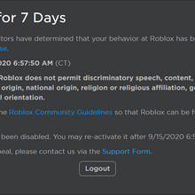 Ban Roblox Wikia Fandom - my banned roblox account part 2