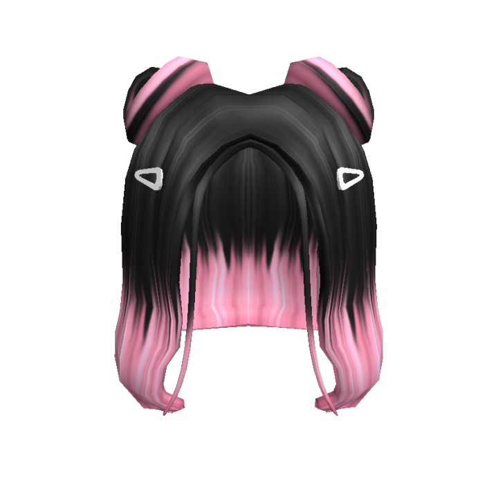 Black To Pink Half Up Spacebuns With Hairclips Roblox Wiki Fandom - black space buns roblox