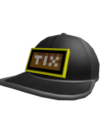 Catalog Tix Baseball Cap Roblox Wikia Fandom - roblox black and yellow hat