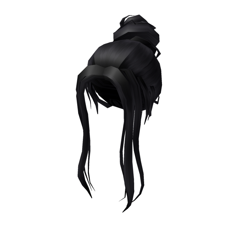 black bangs with bun roblox code