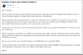 Message sent to OBC users regarding their membership being converted into Premium.