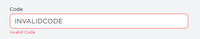 जर प्रविष्ट केलेला प्रोमो कोड अवैध असेल किंवा कालबाह्य झाला असेल तर हा संदेश दर्शविला जाईल