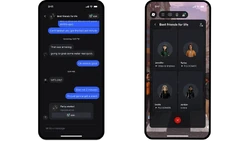 Left: Example of an active party. Right: Example of the party feature being used in-experience through .