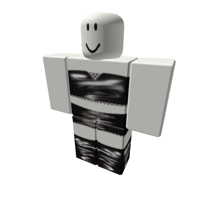 T-shirt Template With Scrambled Eggs and Striped Pants for Roblox