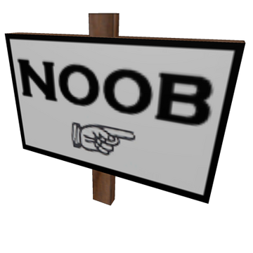 Roblox Noob With Sign and Glasses