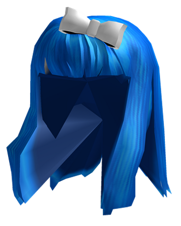 Catalog Blue Hair With Bow Roblox Wikia Fandom - jet black bob with bow roblox wikia fandom powered by wikia