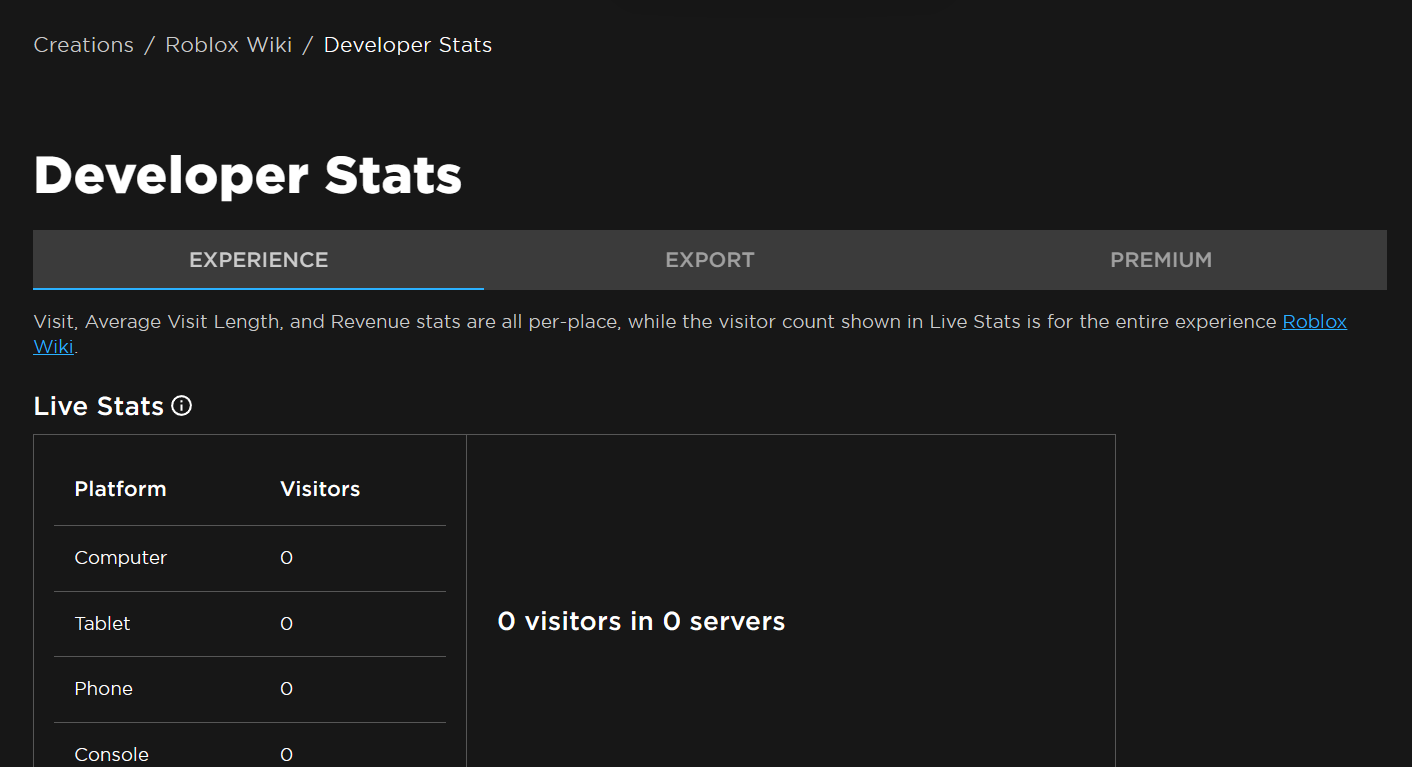 How to view game statistics on Roblox - Developer Stats 