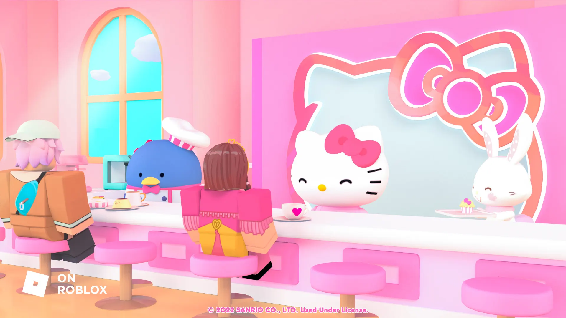 Pink Hello Kitty Bedroom - Roblox Background GIF