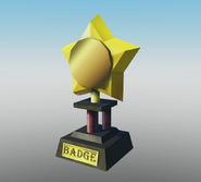 The unused badge trophy model.