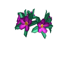 Catalog Purple Hibiscus Flower Crown Roblox Wikia Fandom - flower crown w wig bun on back 500 sales roblox