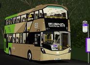 紫荊巴士派出Wrightbus Streetdeck (ZX8253) 行走87R線