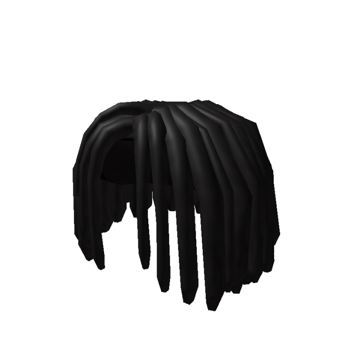 Long Length Messy Hair(Black) - Roblox