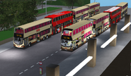 九巴派出大量巴士行走拜山路線52S及58S，當中包括富豪B9TL，ADL Enviro500 MMC等