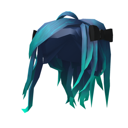 Teal Neon Long Hair With Bows Roblox Wiki Fandom - 40 robux hair