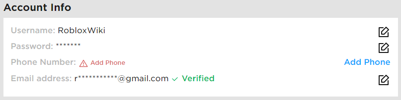 My Account Roblox Wiki Fandom - roblox 2step verification codes