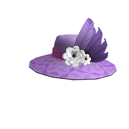 fancy purple hat